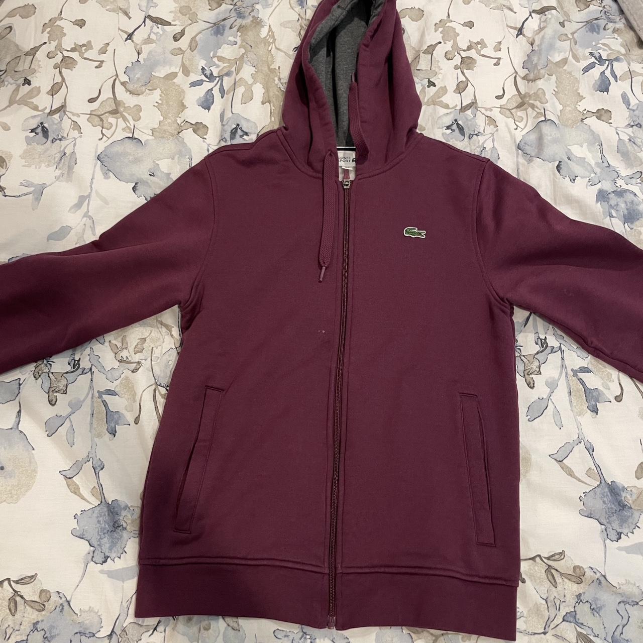 Burgundy lacoste clearance hoodie