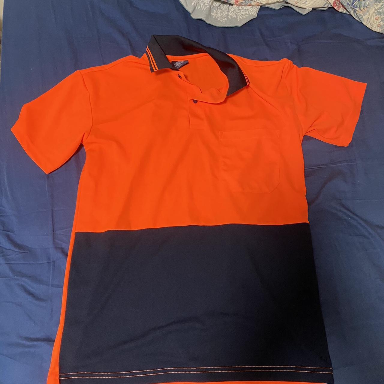 Neon Orange Hi Vis Tradie Shirt Kmart XS in Mens. Depop