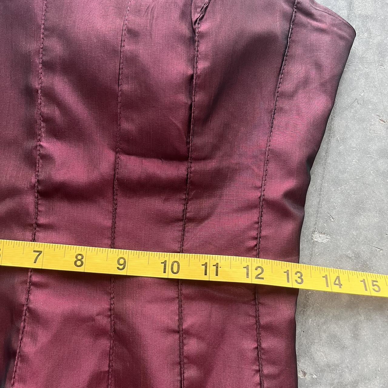 Vintage Women's Dress - Burgundy/Red - M – Vintag… - image 3