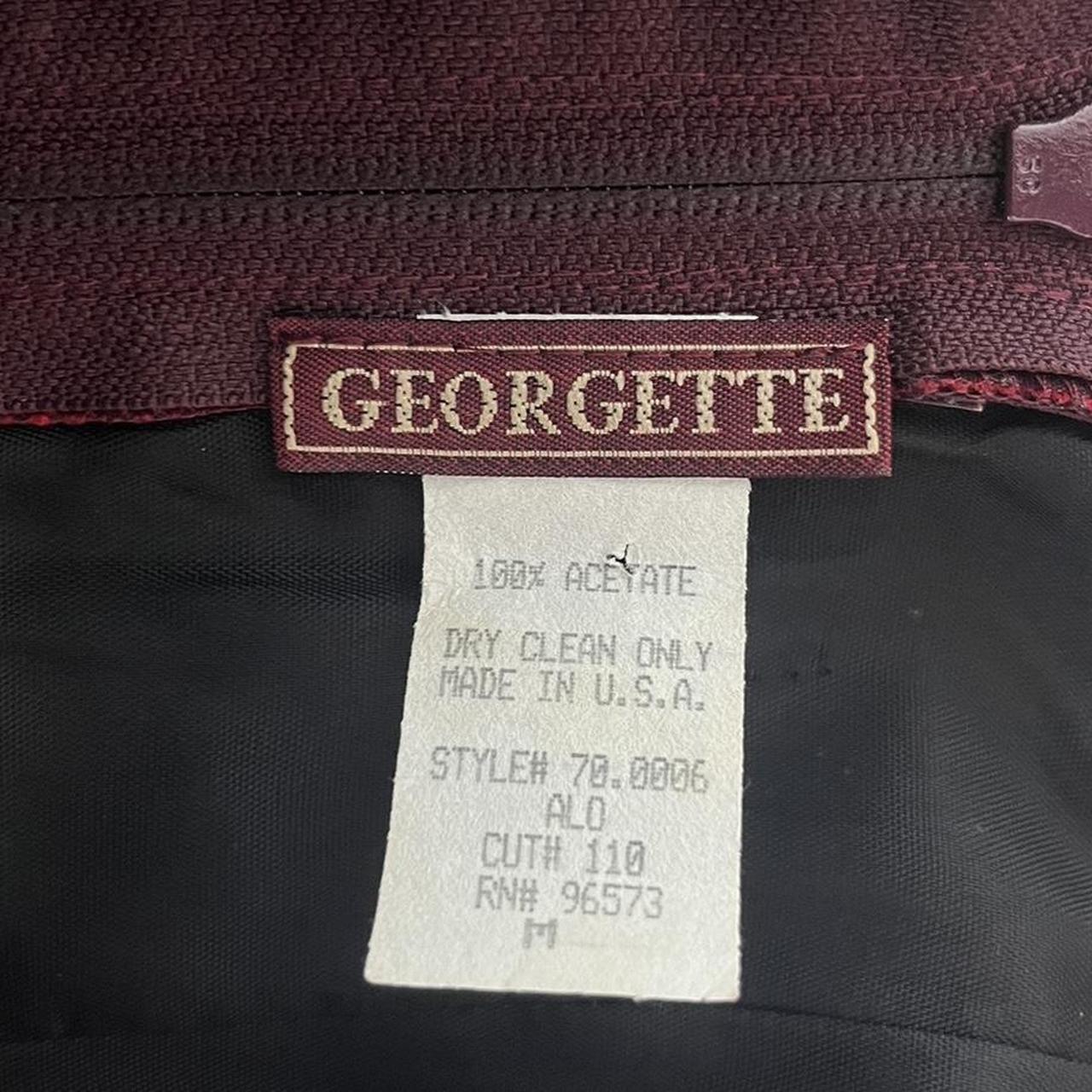 Vintage Women's Dress - Burgundy/Red - M – Vintag… - image 8