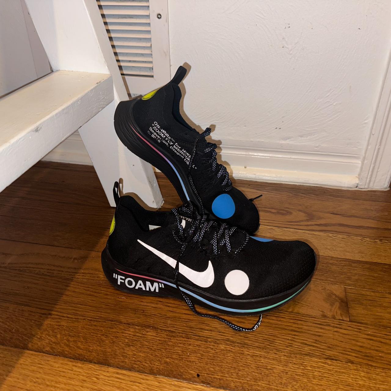 Nike zoom fly black off white best sale