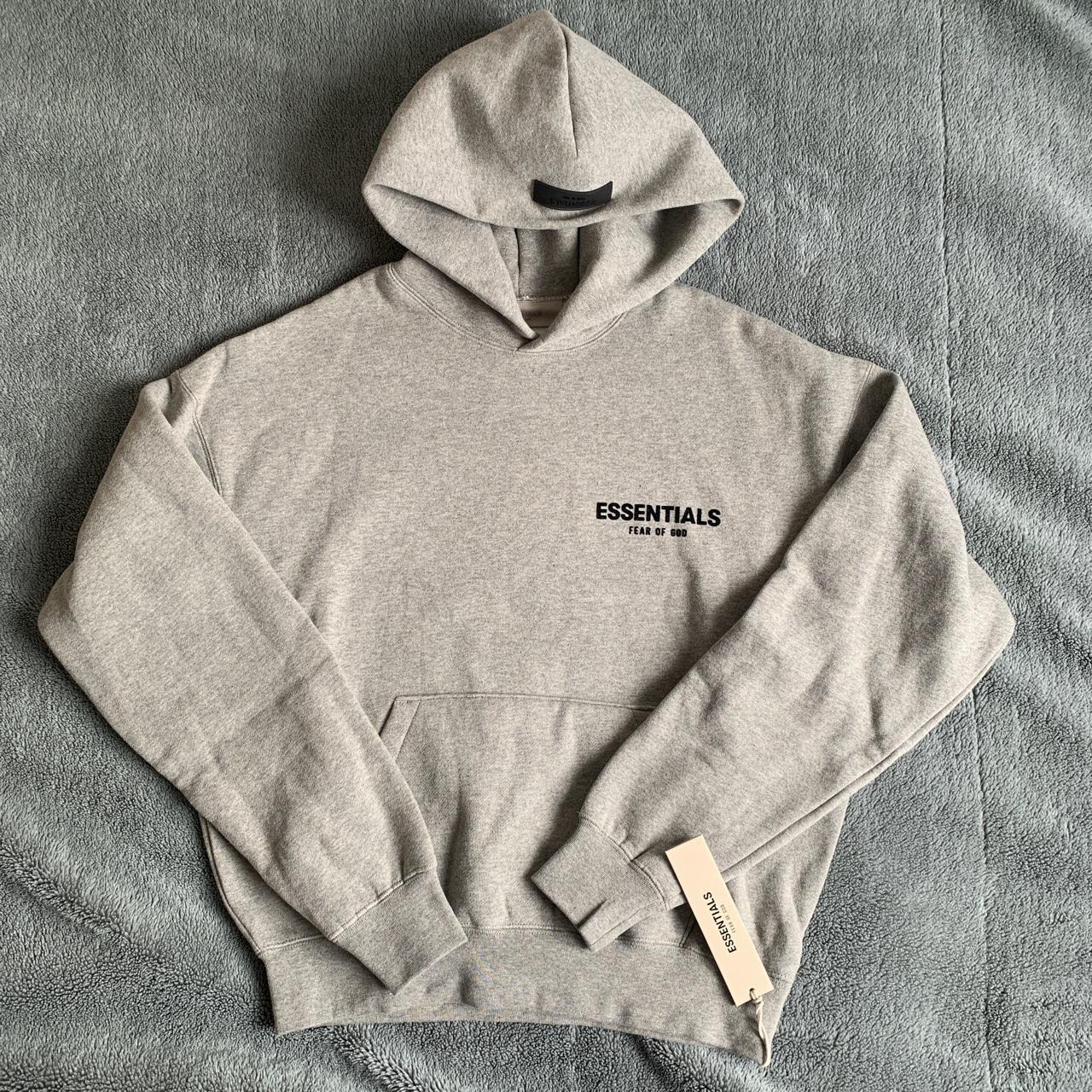 Fear Of God essentials Kids hoodie Logo print... - Depop