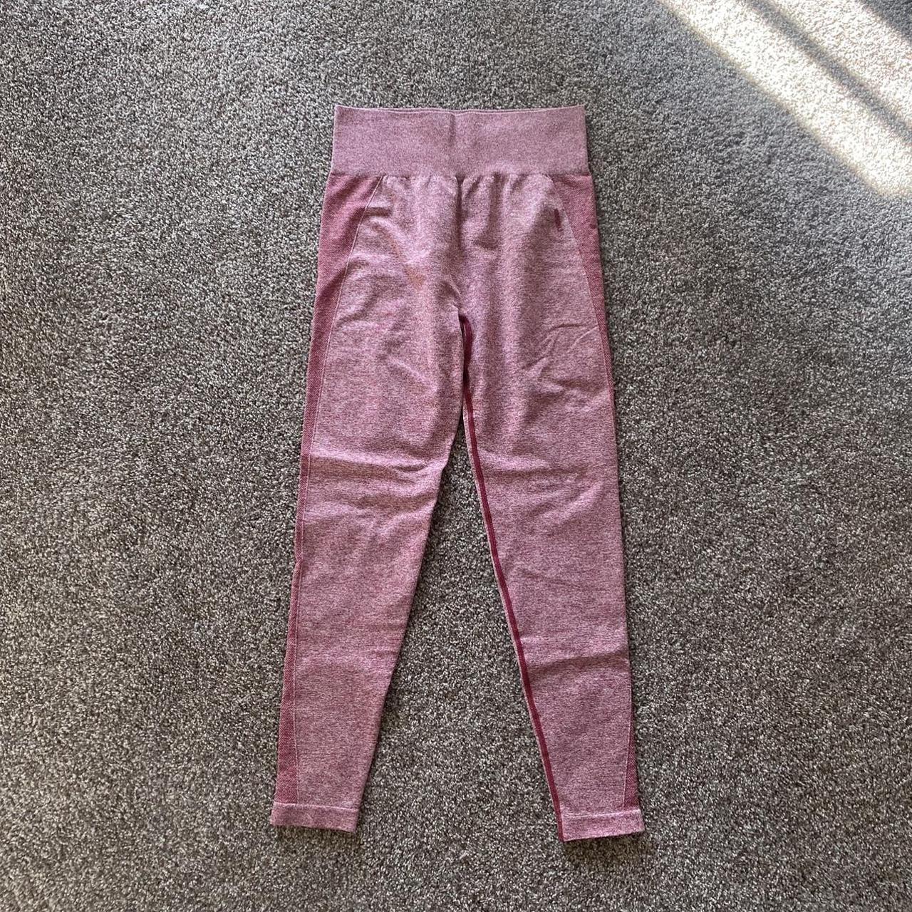 Pink seamless gym shark leggings. In excellent... - Depop