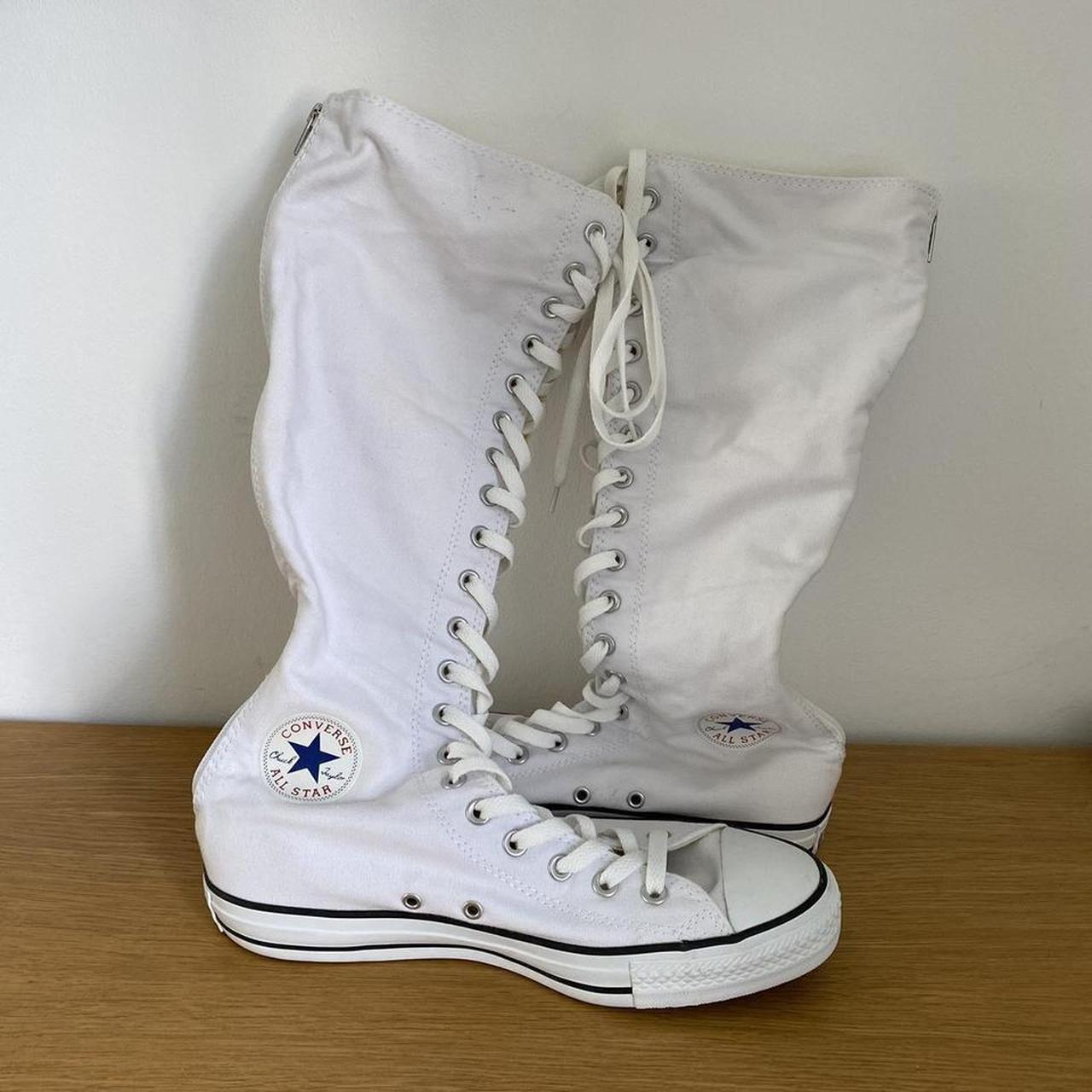 Tall white converse online