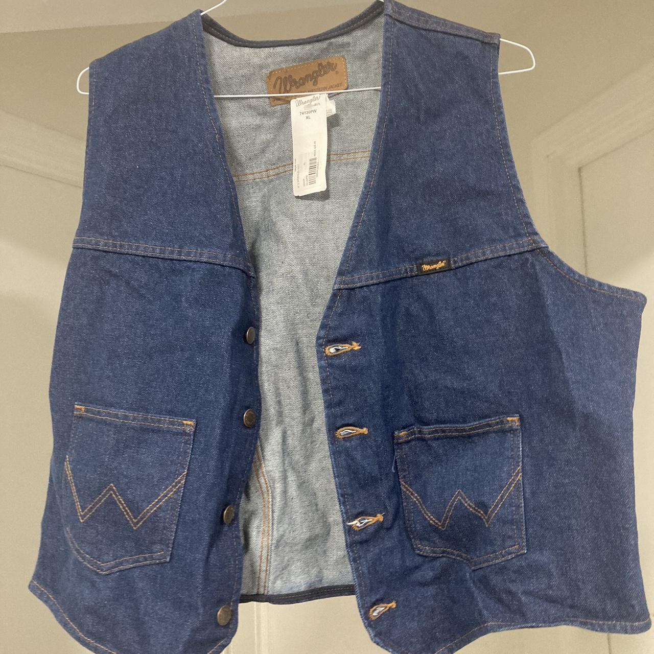 Men's western hot sale denim vest