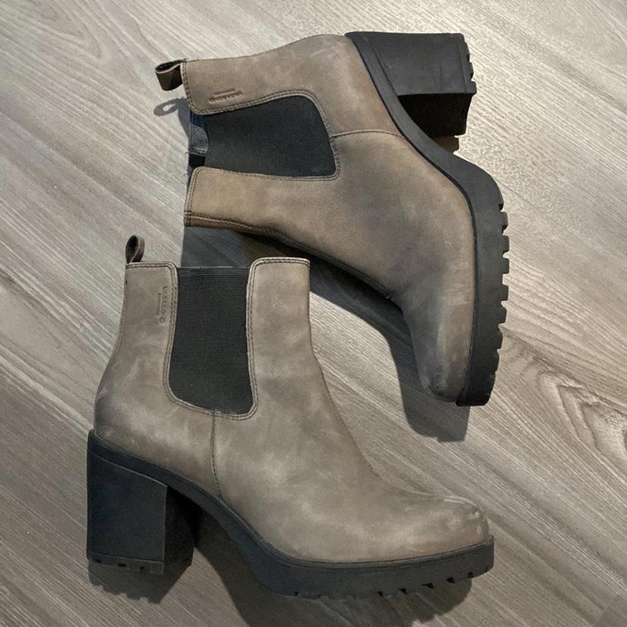 Vagabond Nubuck Grace Chelsea Boot in Grey and Depop