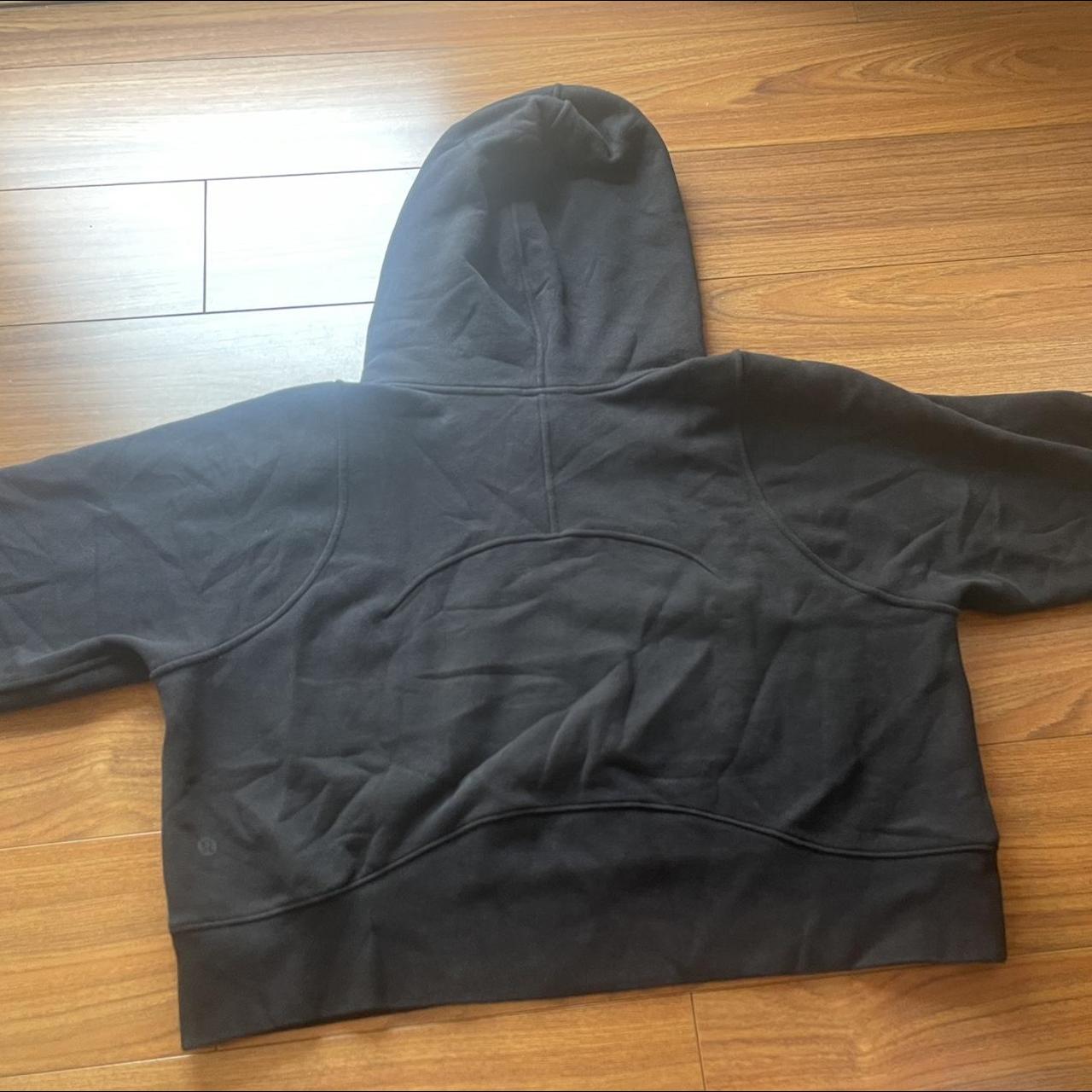 Lululemon Loungeful Cropped Hoodie Size 10 Color Black - Depop