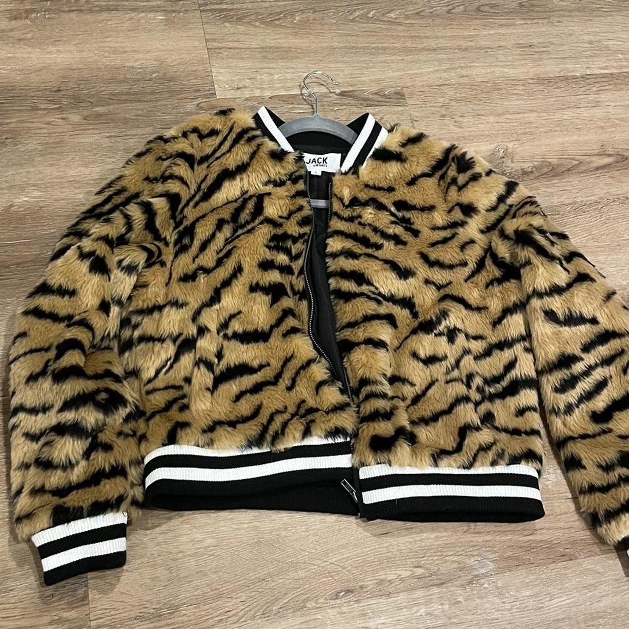 JACK BY BB DAKOTA FAUX FUR LEOPARD BOMBER. Depop