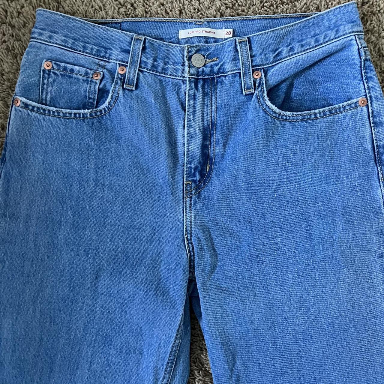 levi low pros straight jeans! never worn, perfect... - Depop