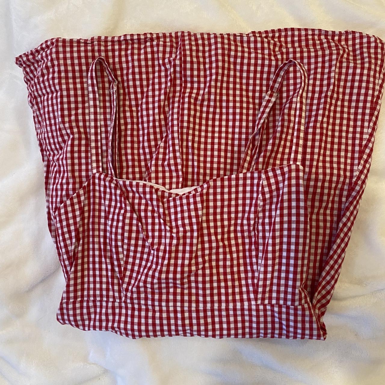 brandy melville red and white gingham print... Depop