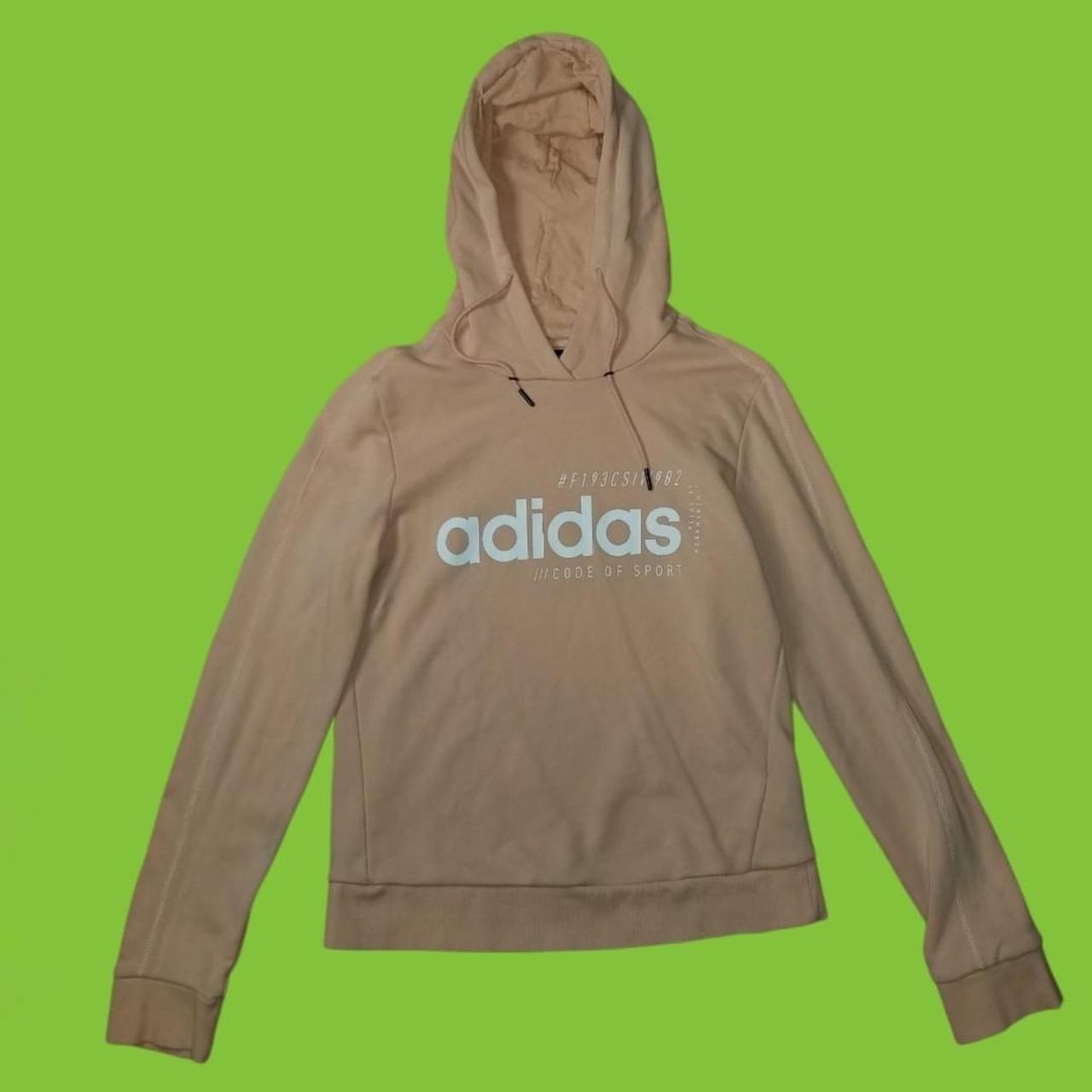 Pale pink adidas hoodie hotsell