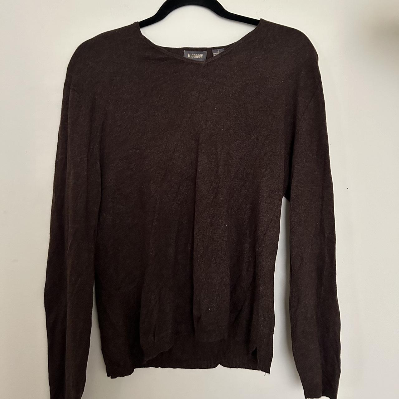 Vintage brown cashmere sweater - Depop