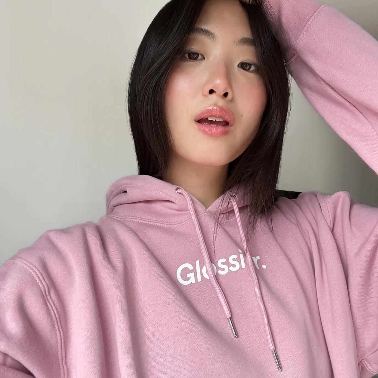 Glossier pink hoodie 🎀 • price on website: $60.00 •... - Depop