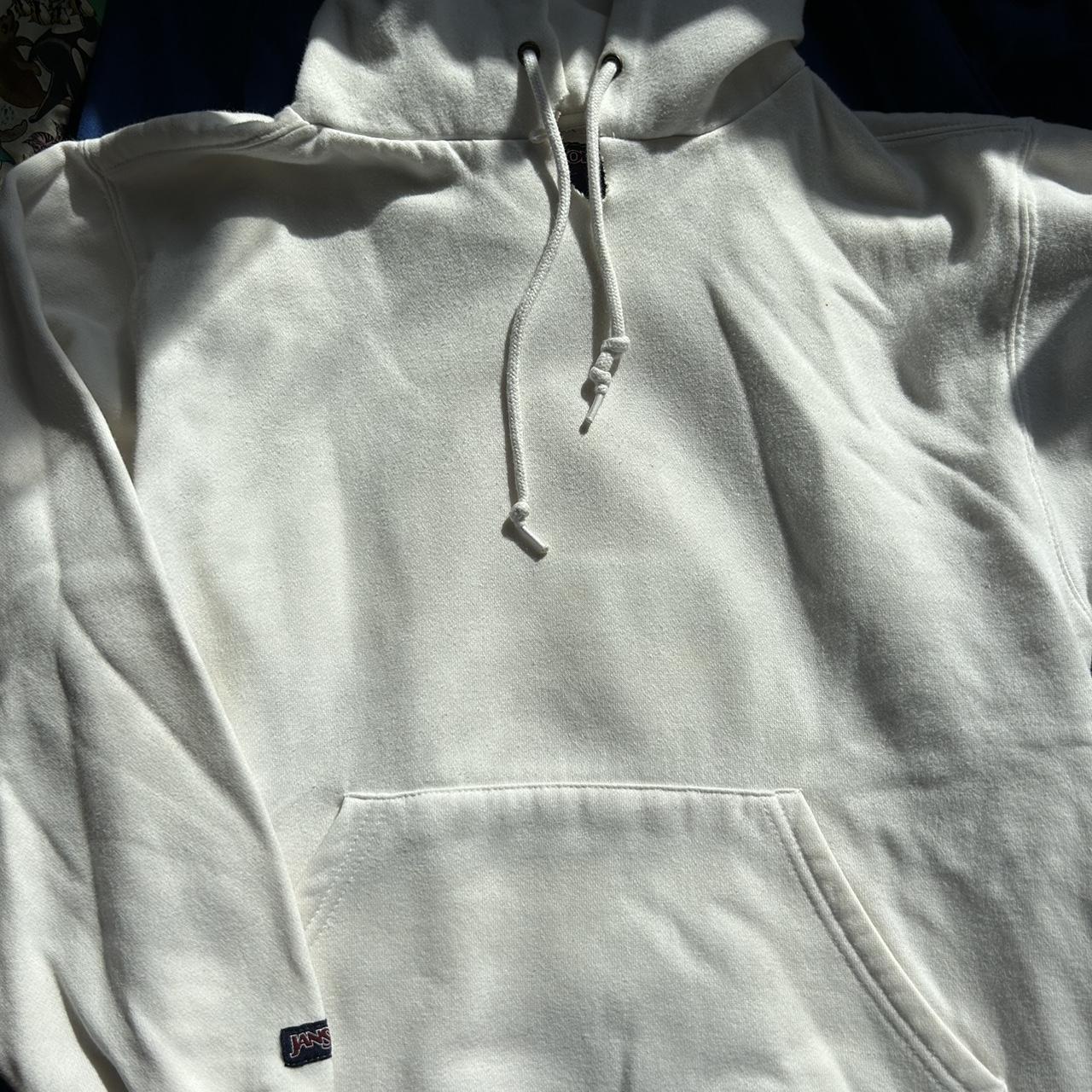 White jansport hoodie Size small - Depop