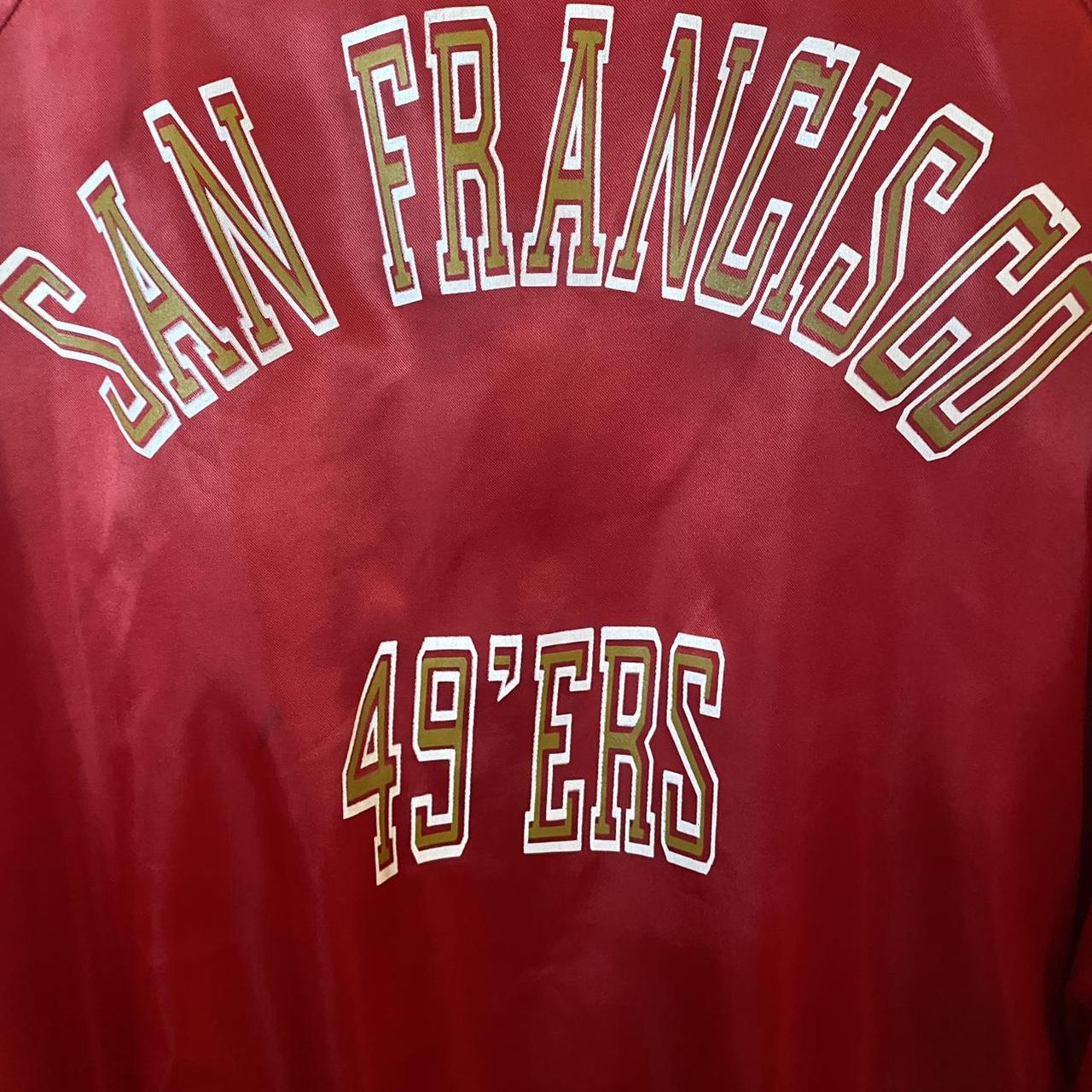 San Francisco 49ers Vintage 80s Chalk Line Satin - Depop