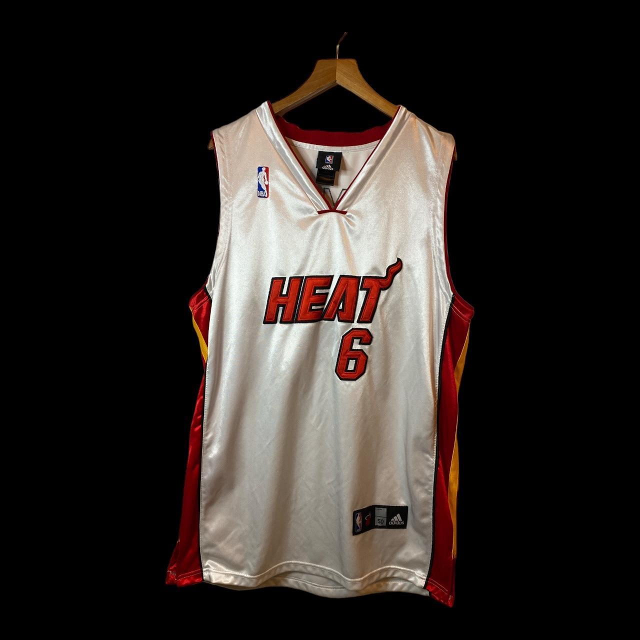 Adidas LeBron James Miami Heat Authentic Jersey Red Black Men's