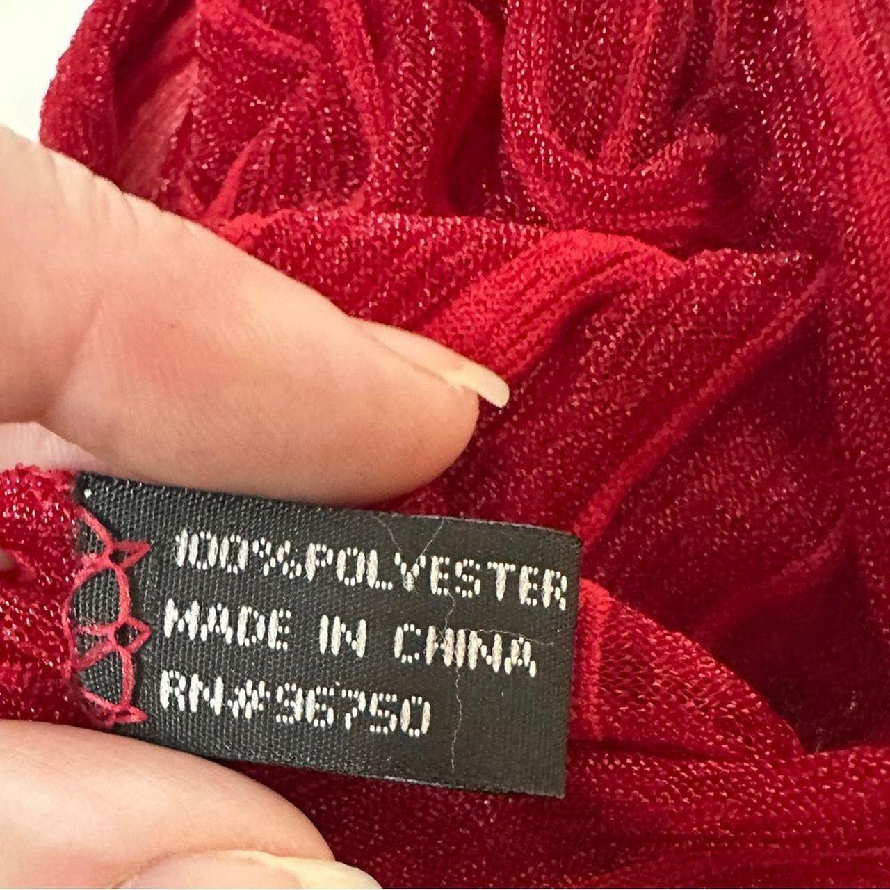 Source Unknown Women's Scarf - Red/Silver – Ruby … - image 4