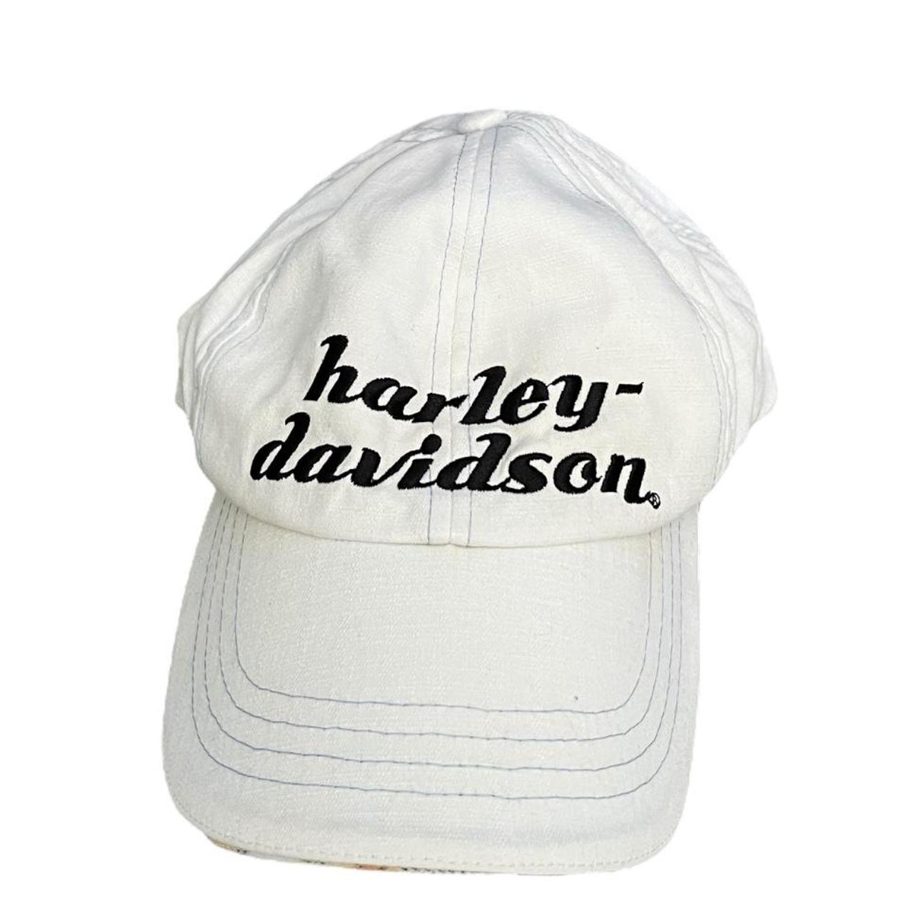 Harley Davidson Men's White and Yellow Hat