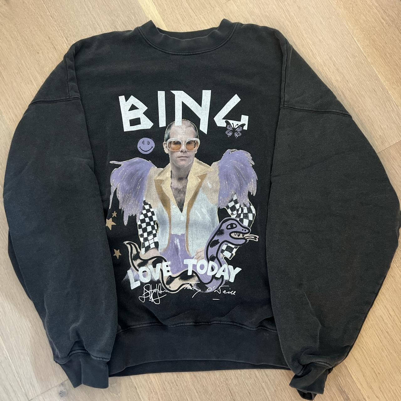 Anine Bing (Elton John) Sweatshirt, Size XS... - Depop