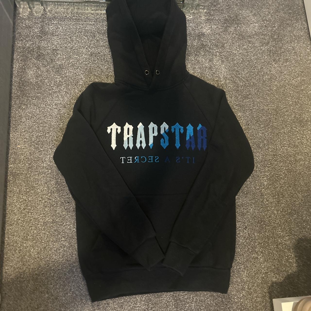 TRAPSTAR CHENILLE DECODED HOODIE TRACKSUIT - BLACK... - Depop