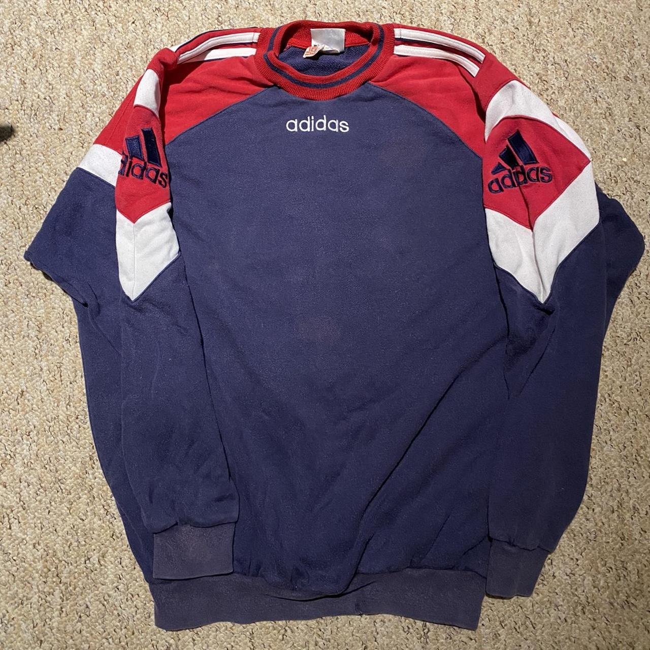 Vintage adidas sweatshirt Central spell out Good... - Depop