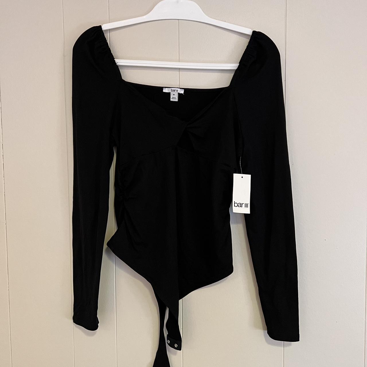 Black Cutout Bodysuit - Long Sleeve - Square... - Depop