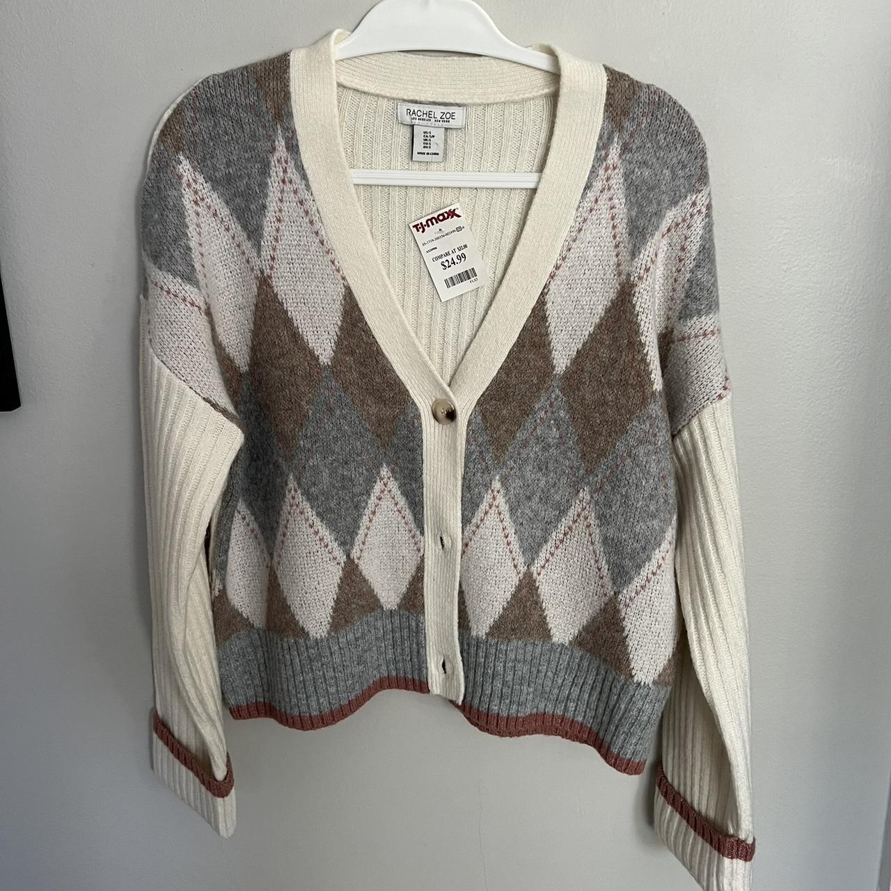 Plaid Cardigan Cute Argyle Sweater Sweater Vest With Shirt - Main Image