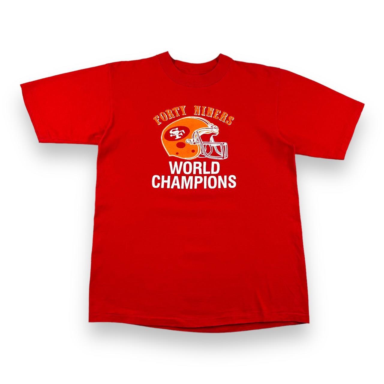 Champion, Shirts, Vintage Champion San Francisco 49ers Single Stitch Usa  Made Size Xl Tshirt