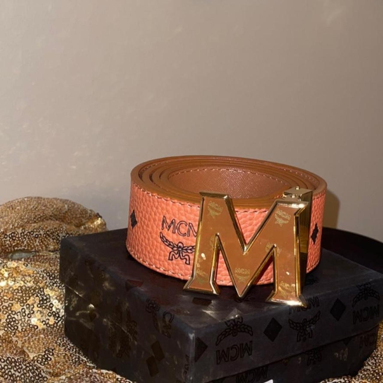 Mcm best sale brand belt