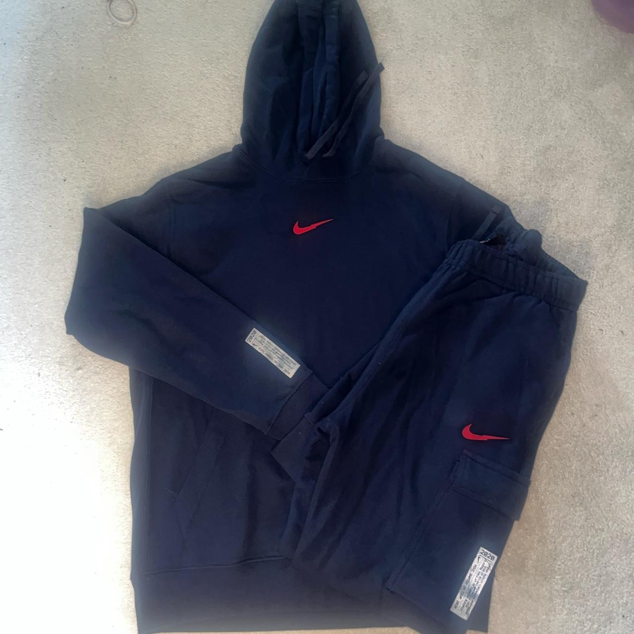 Nike tracksuit red on sale tick