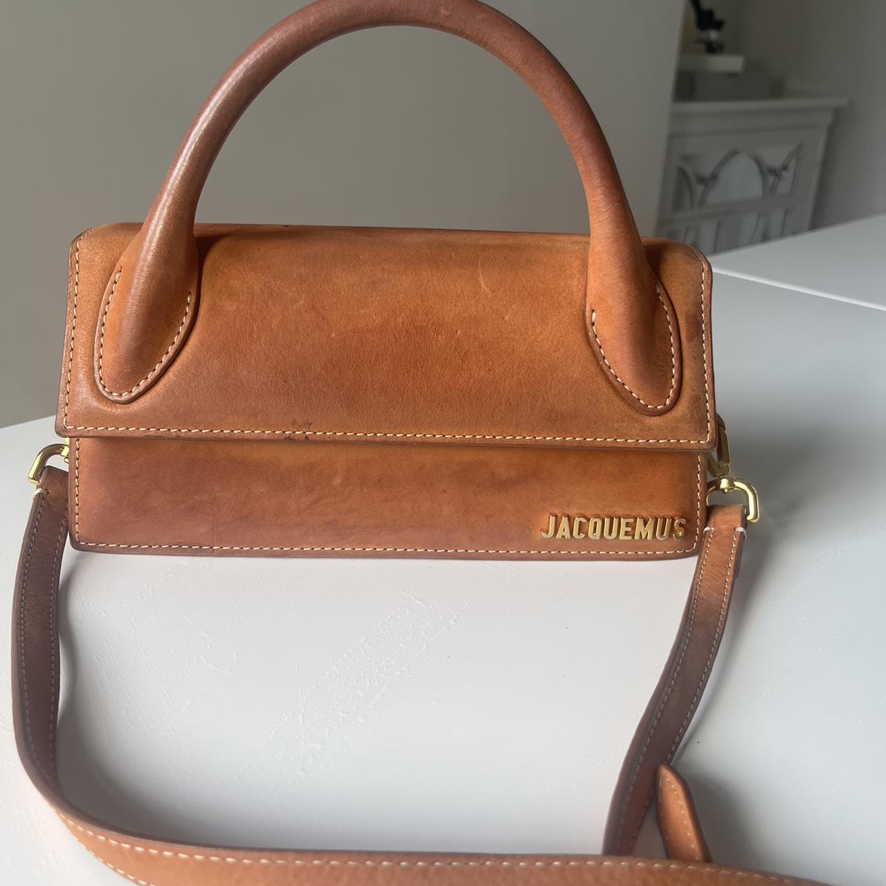 Jacquemus orange le Chiquito long bag Used but in... Depop