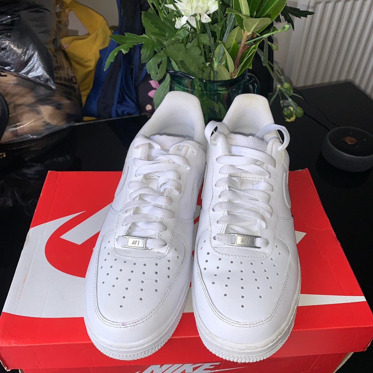 Air force 1 women’s size 6 worn once, in very well... - Depop