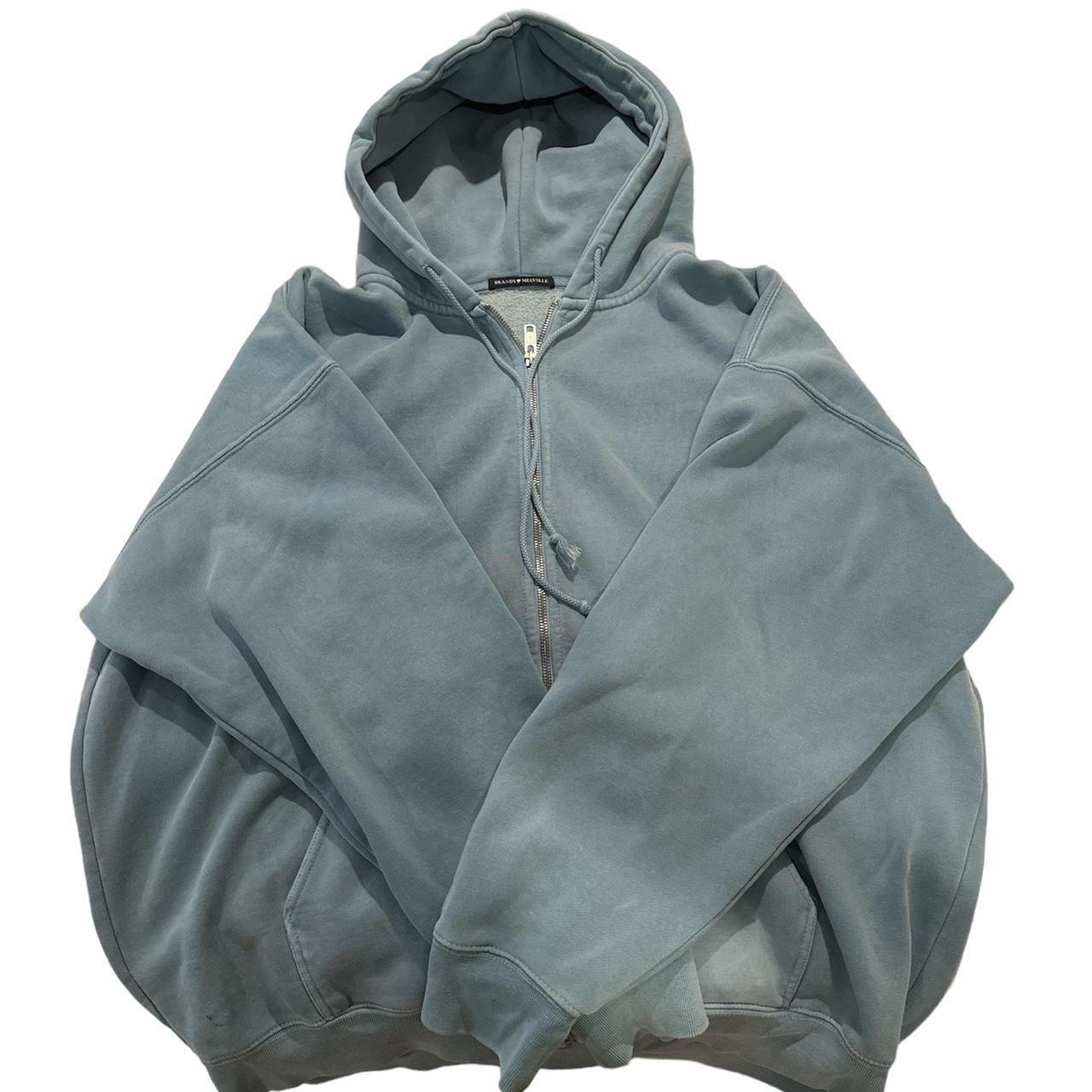 BRANDY MELVILLE LIGHT BLUE CHRISTY HOODIE💙💙 Depop