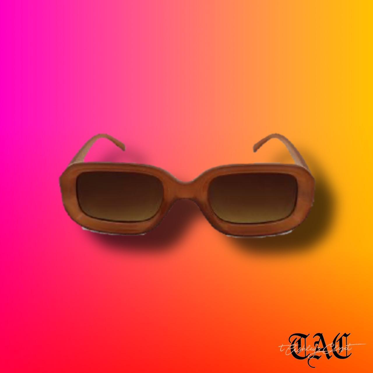 Wild Fable Women's Brown Sunglasses Depop