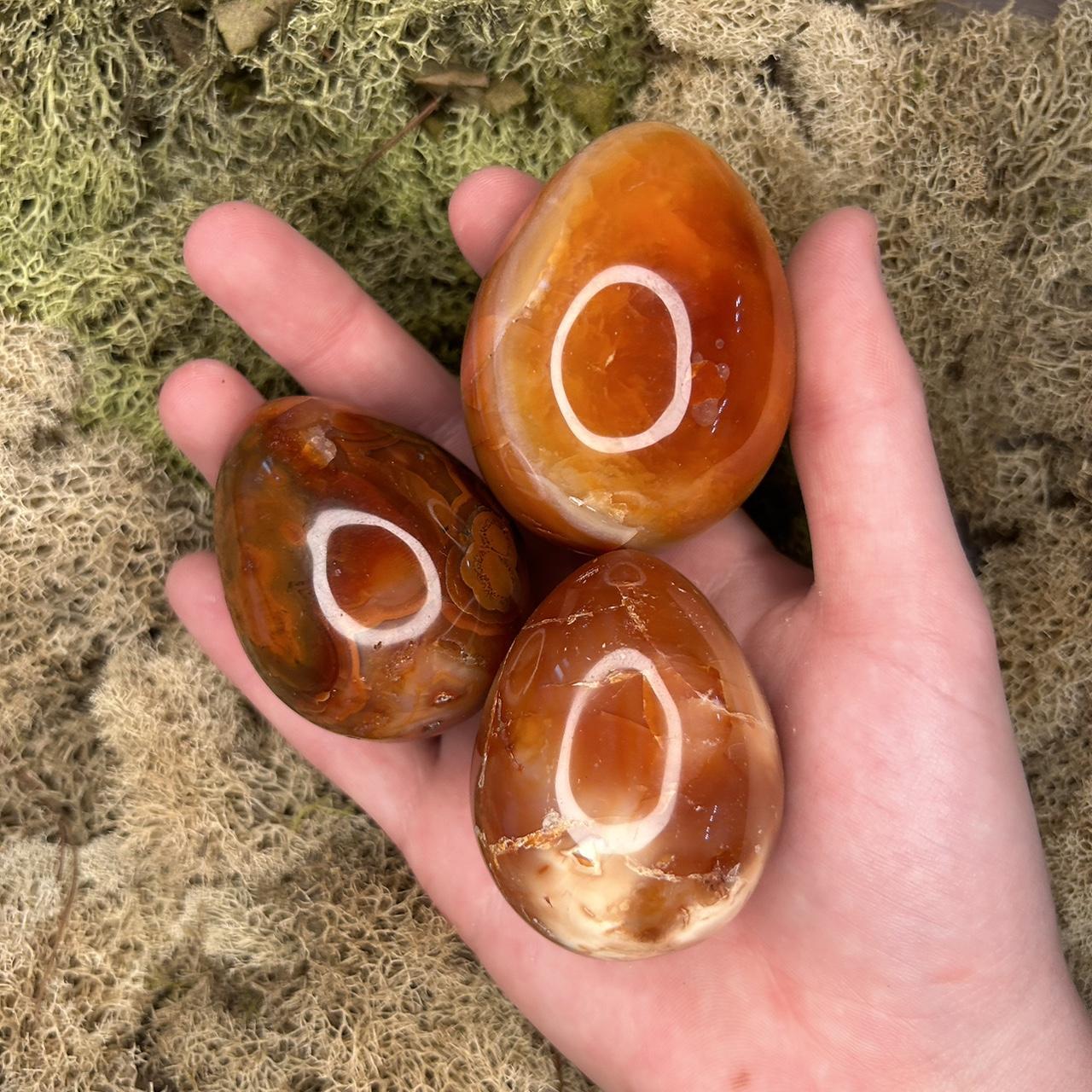 Carnelian Eggs #carelian #eggs #crystals #cute - Depop