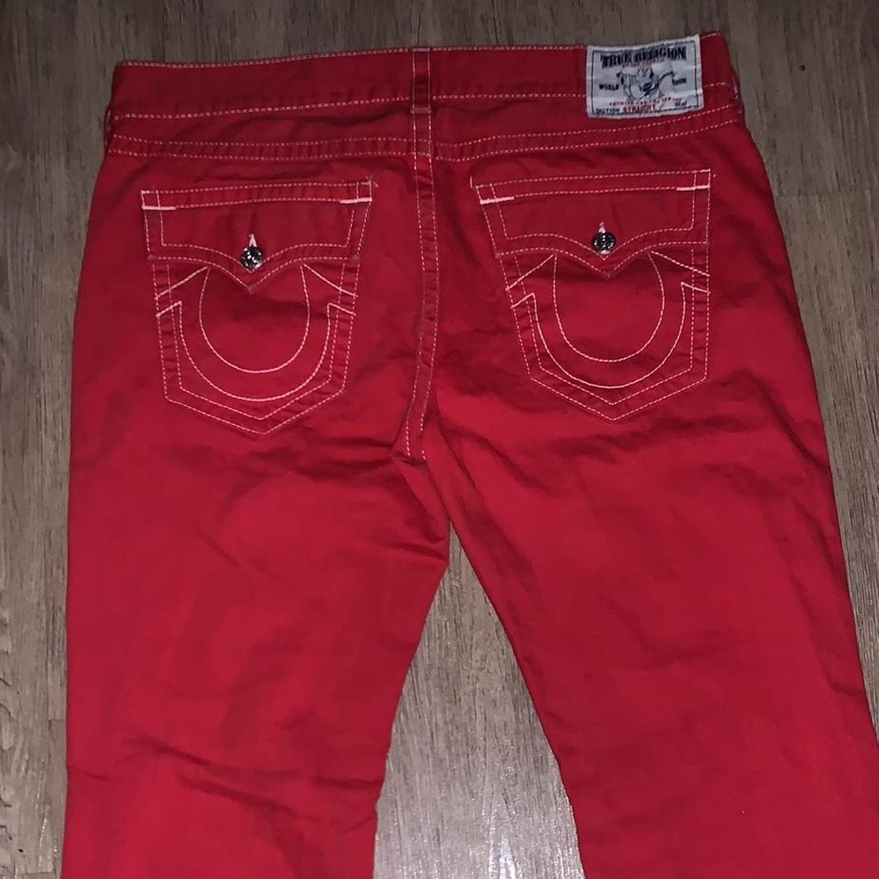 Red True Religion Jeans Good Condition Sad To Let Depop