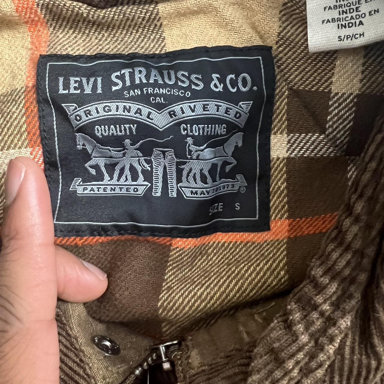 levi’s brown jacket small send offers i’ll probs accept - Depop