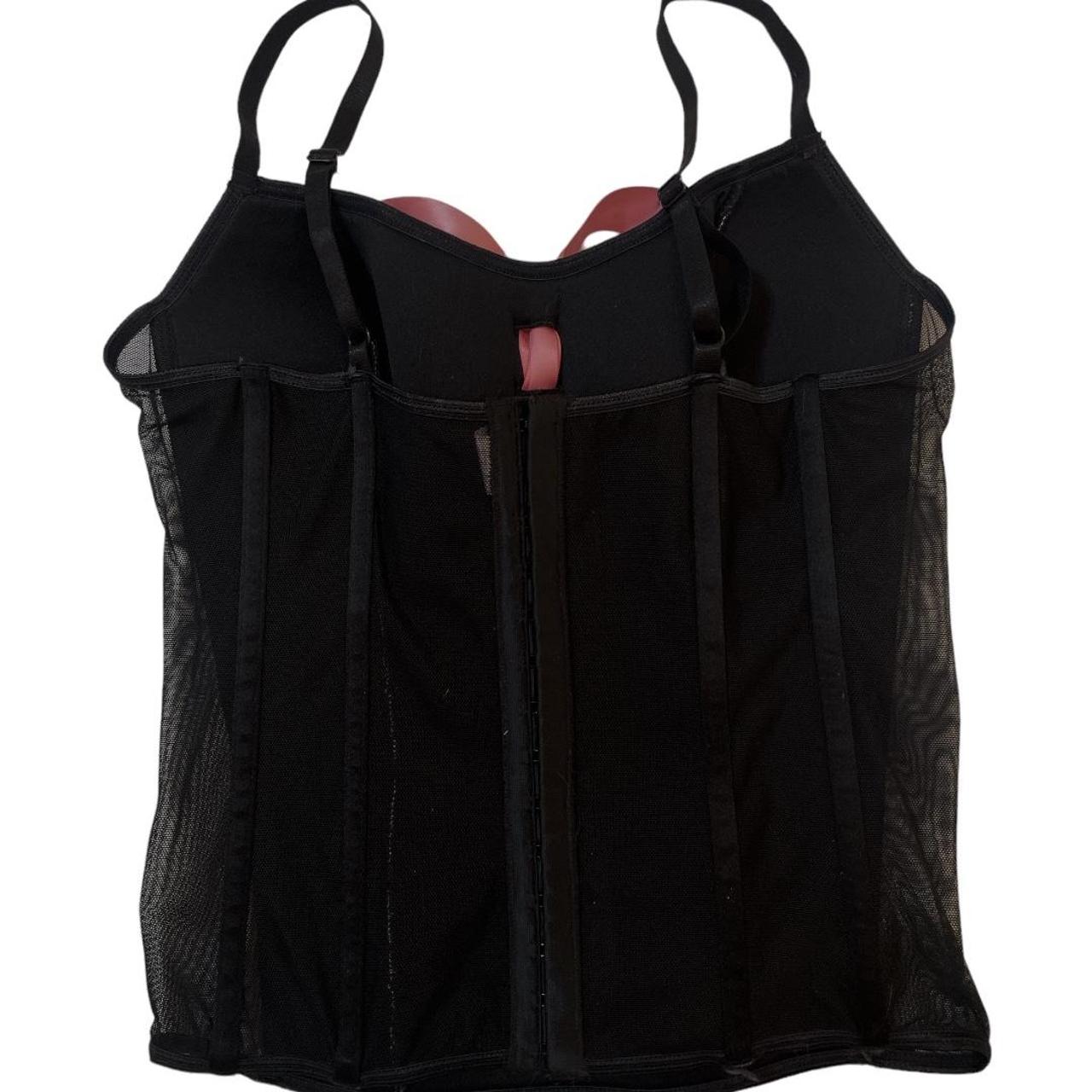 Rampage Women's Pink and Black Corset (3)