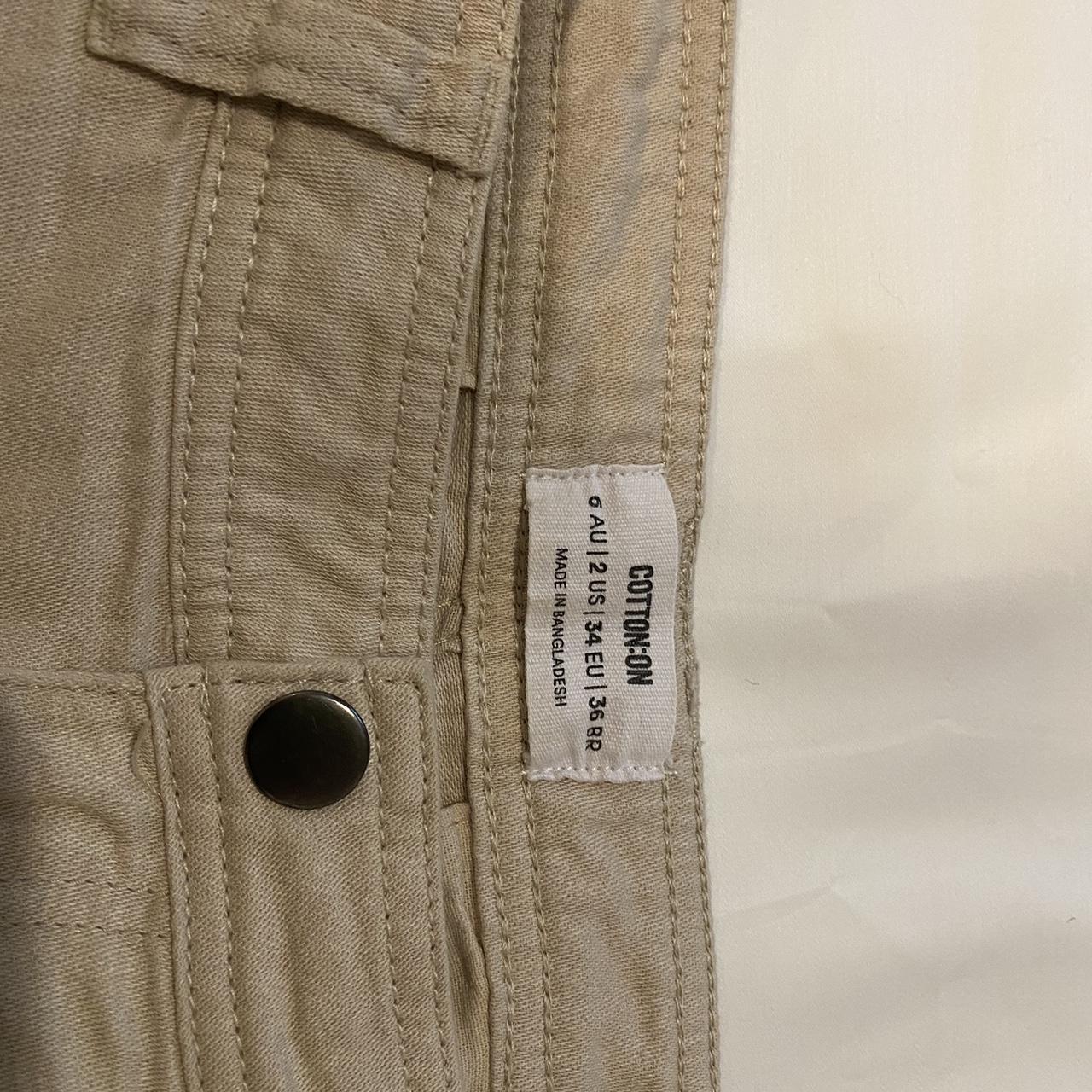 ⭐️Cotton on beige cargos size 2 ! ⭐️worn x2 ⭐️super... - Depop