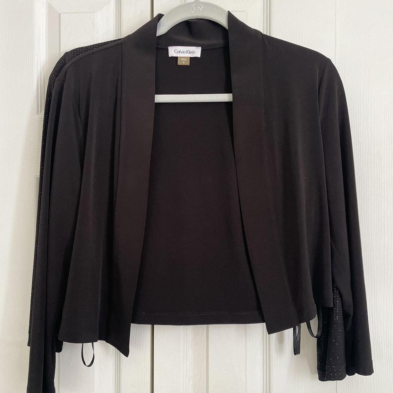 Black Shrug cardigan 3/4 sleeve cardigan Calvin... - Depop