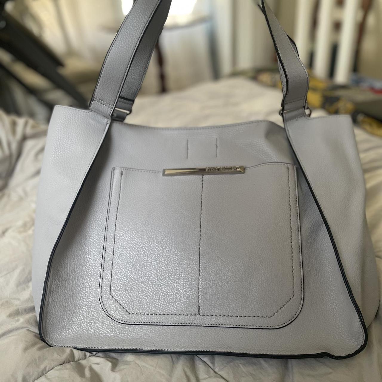 Steve Madden Women's Blue and Grey Bag | Depop