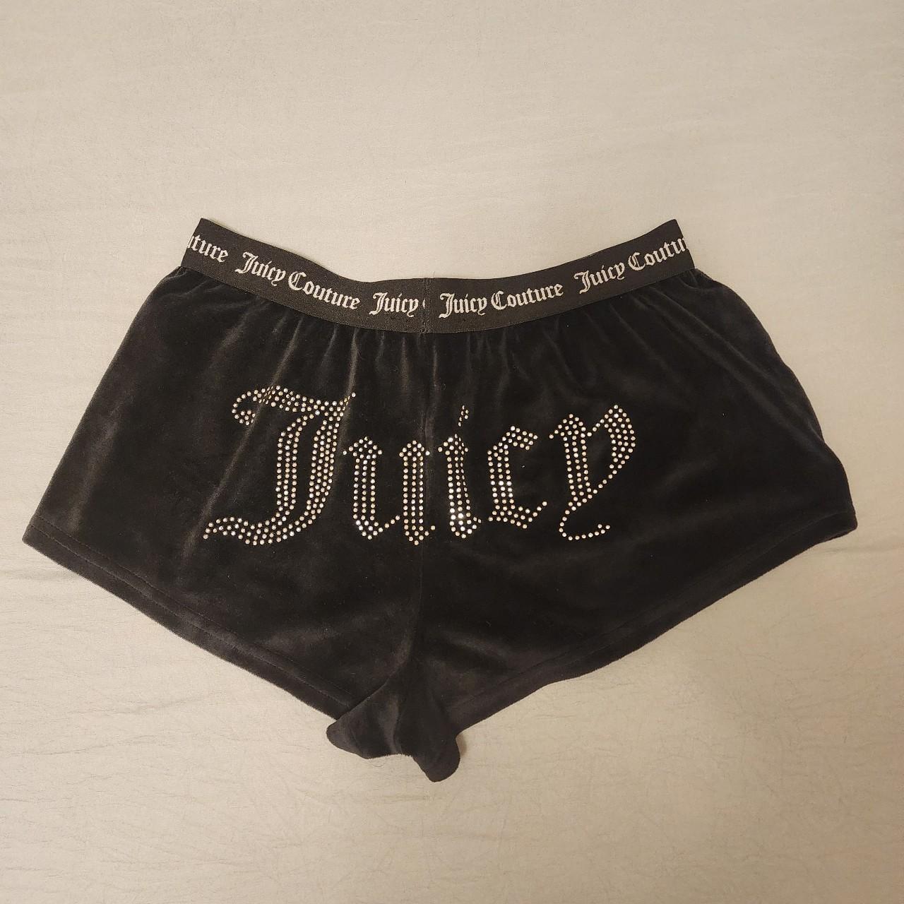 Juicy Couture velour velvet shorts size small - Depop