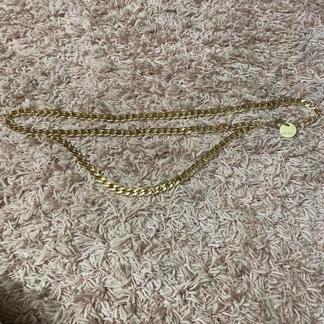 Nine West Women's Belt Gold – GOLD NINE WEST CHAIN Cuban link