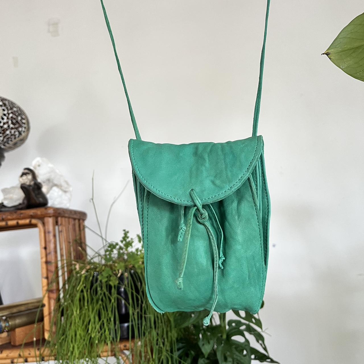 Country road mini bag Super soft teal pouch with... - Depop