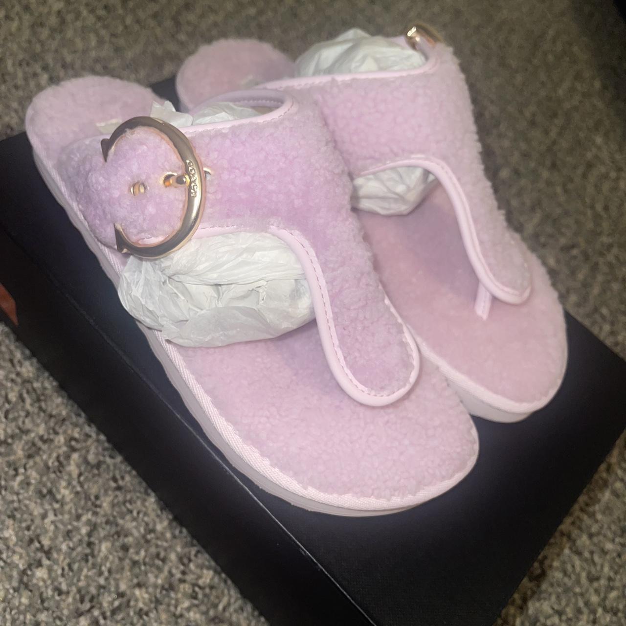 Pink coach sandals Depop