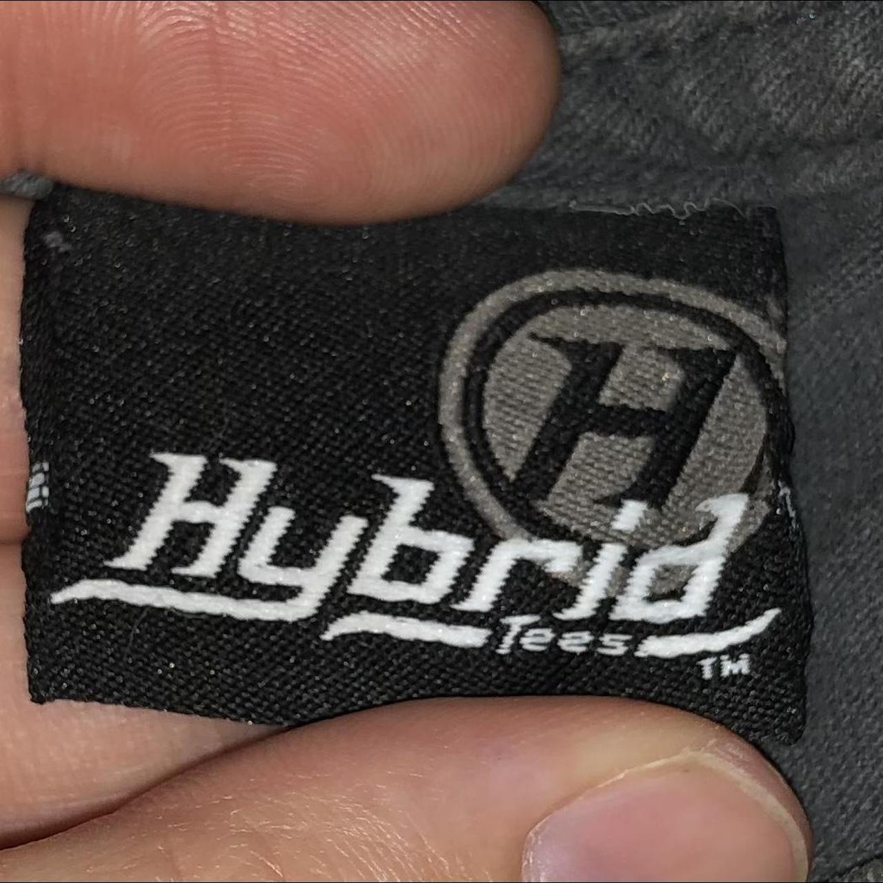 Hybrid Apparel Men's Grey and White T-shirt (3)