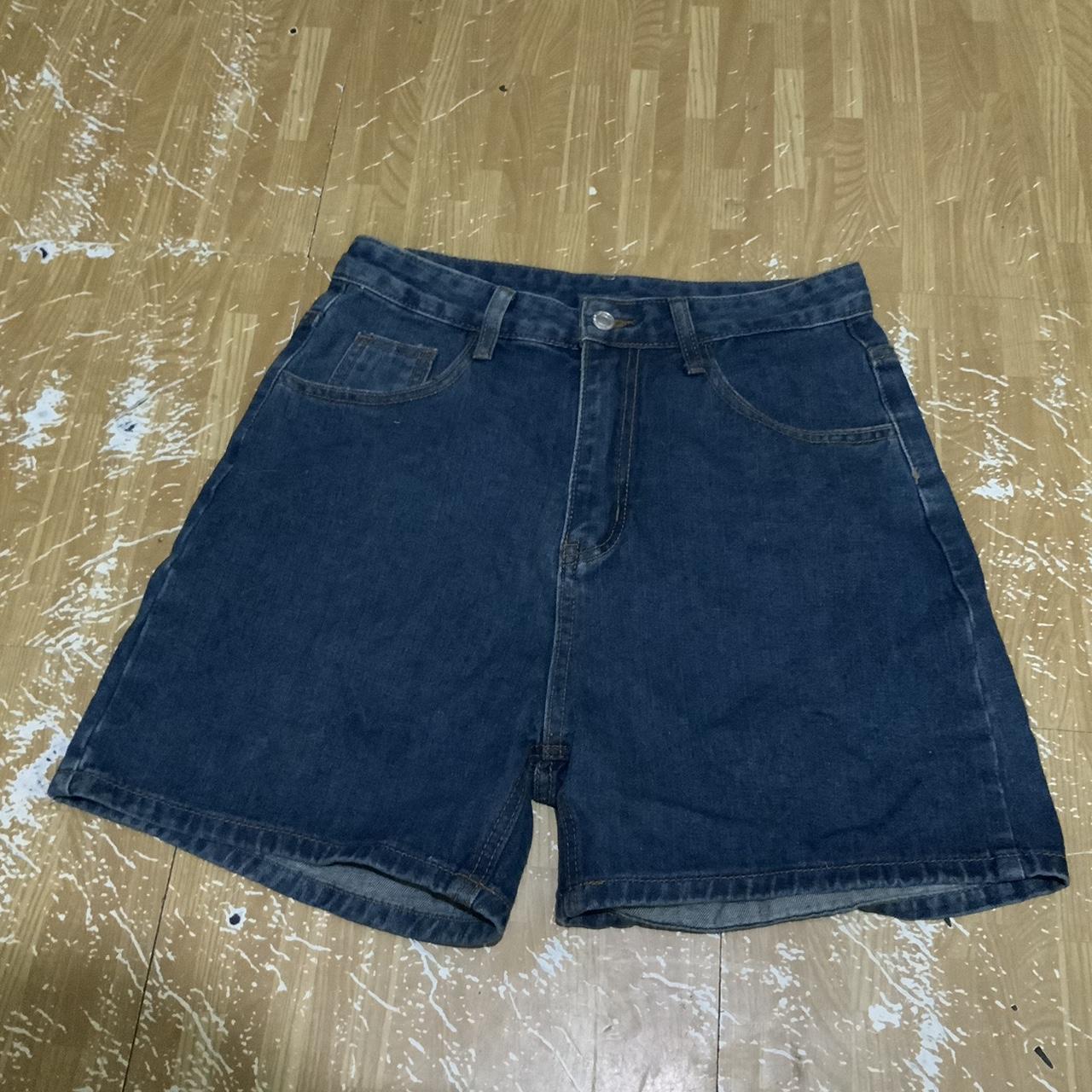 Blue denim jean shorts - Depop