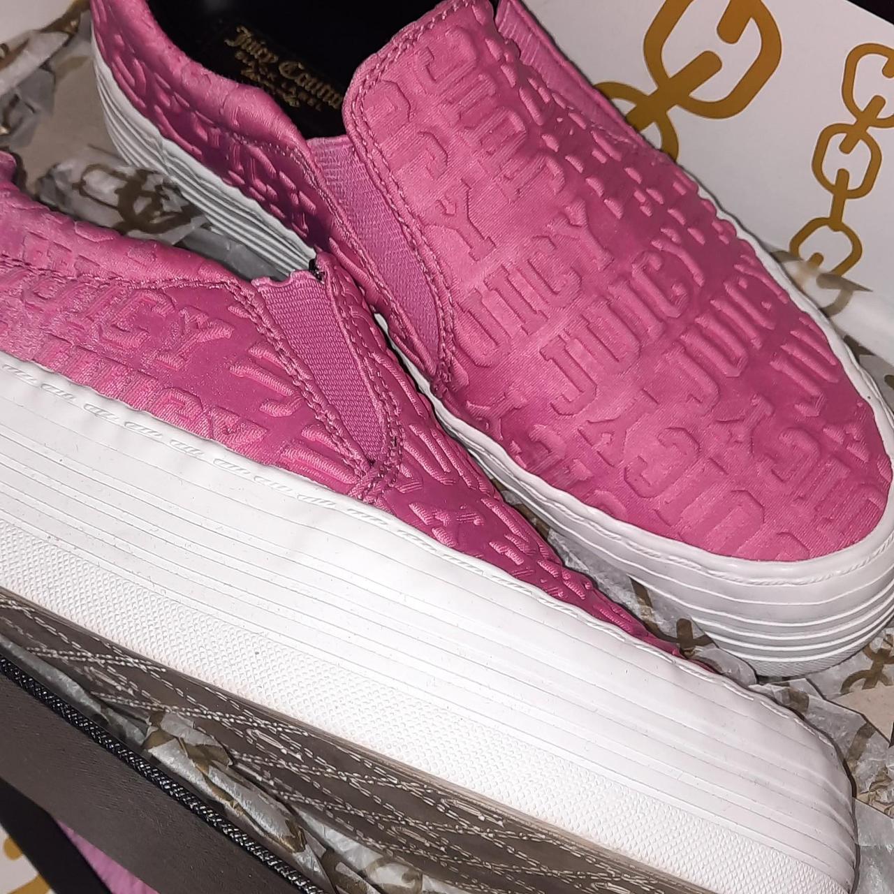 Like New Juicy Couture slip on pink shoes,