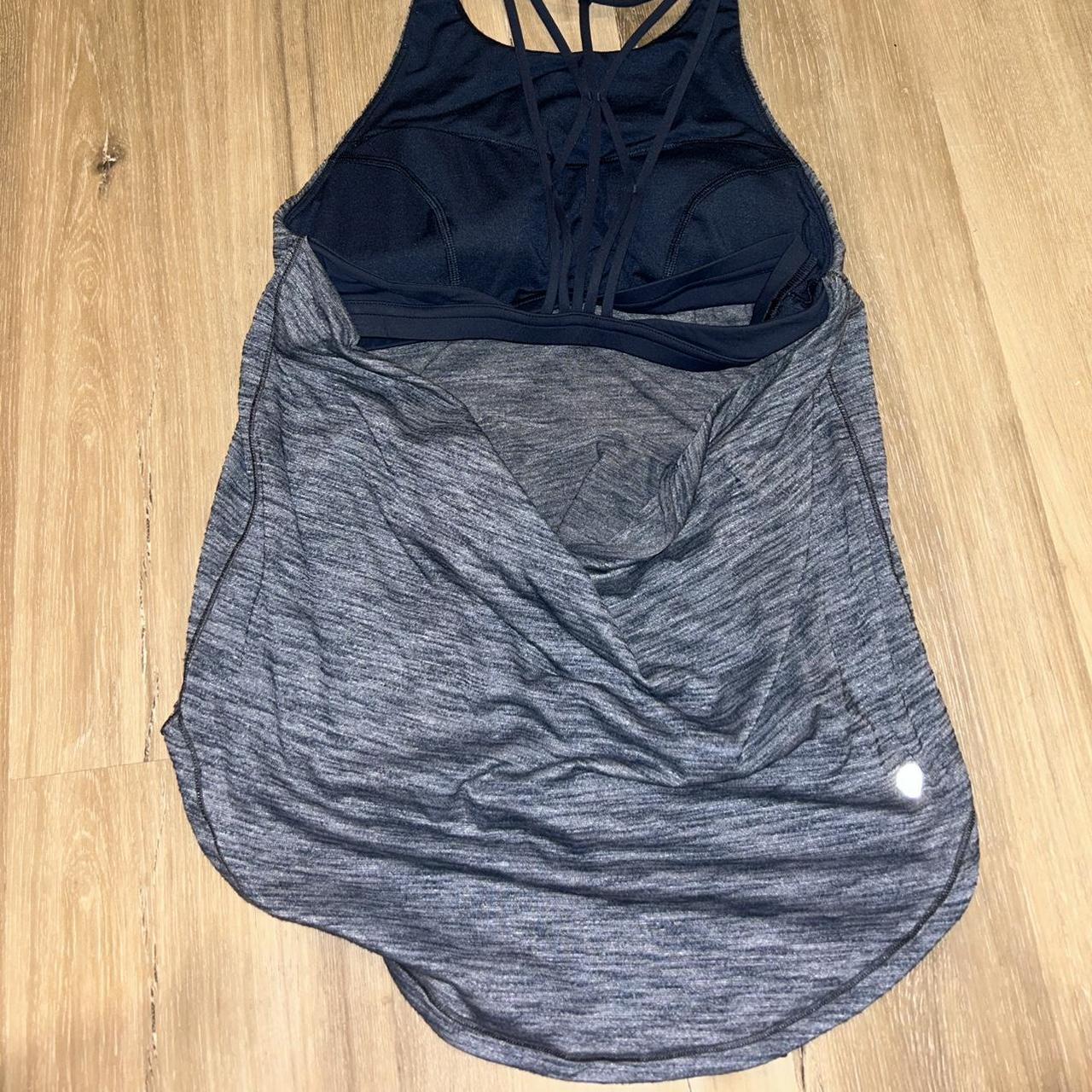 NAVY BLUE Lulu lemon tank with bra attached , Open