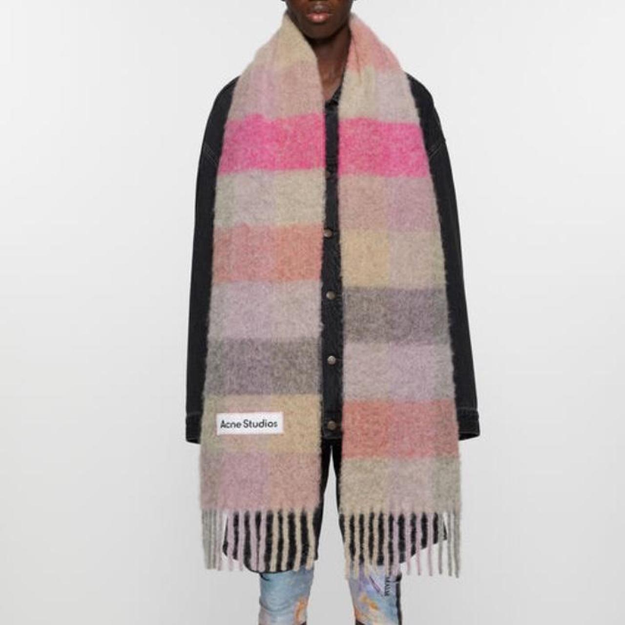 acne studio pink scarf, has been worn but in Depop - Main Image
